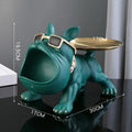 Home Bulldog Statue Keys Storage